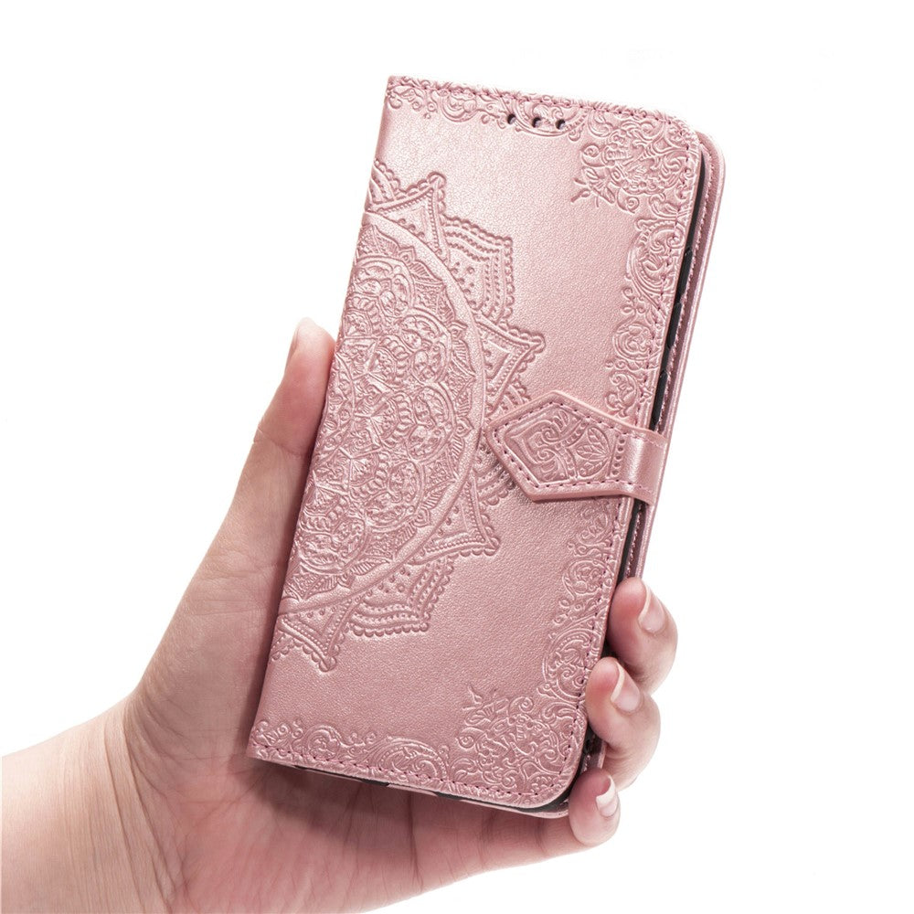 Embossed Mandala Flower Leather Wallet Phone Case for Huawei Honor 9X (Global)/ Y9 Prime 2019 / Enjoy 10 Plus