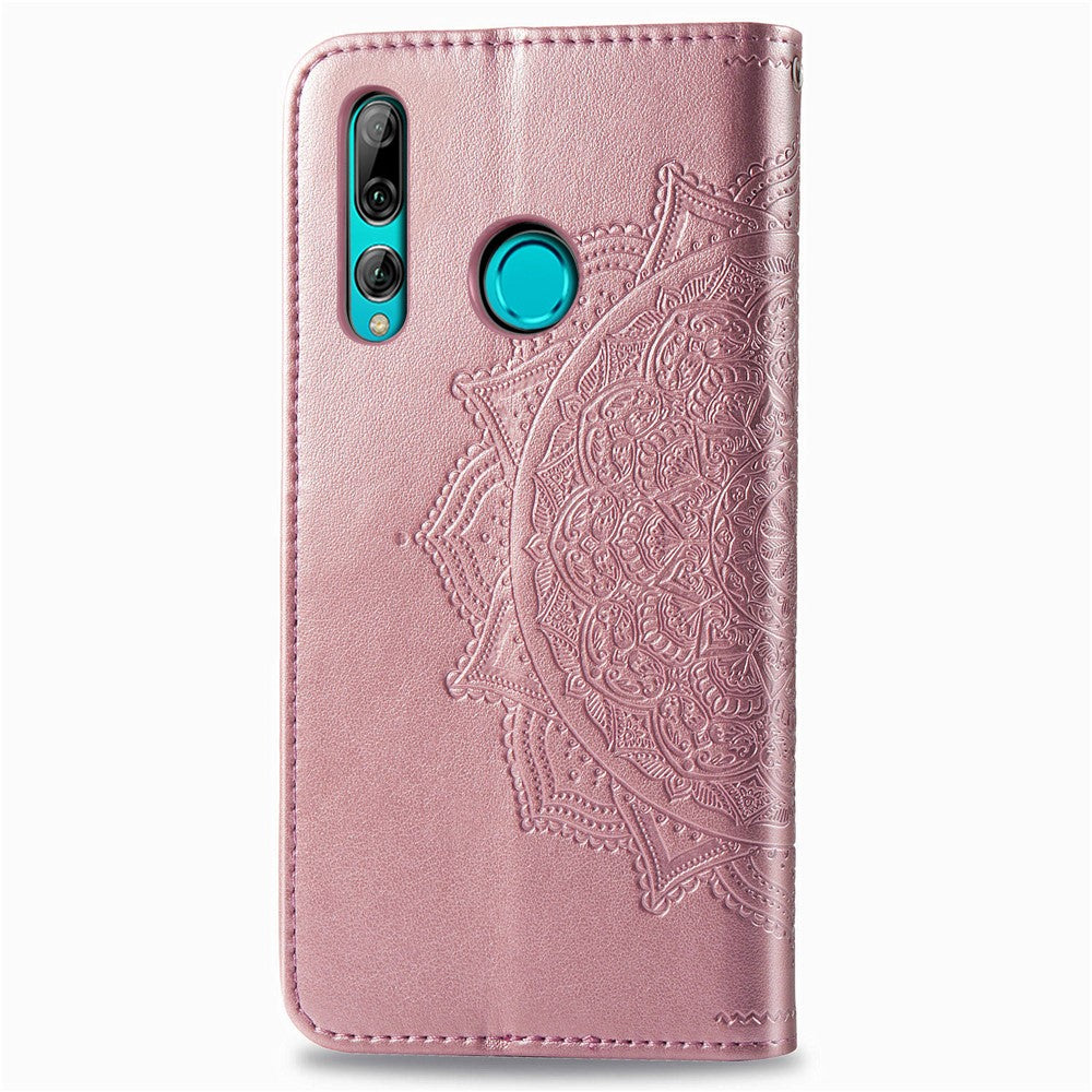 Läderplånboksfodral med präglad mandala och blomma till Huawei Honor 9X (Global)/ Y9 Prime 2019/Enjoy 10 Plus