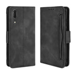 Läderfodral till mobil med plånbok och flera kortfack för Huawei P20