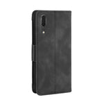 Läderfodral till mobil med plånbok och flera kortfack för Huawei P20