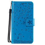Imprint Flower Leather Wallet Cell Phone Casing Shell for Huawei Y7 (2019)