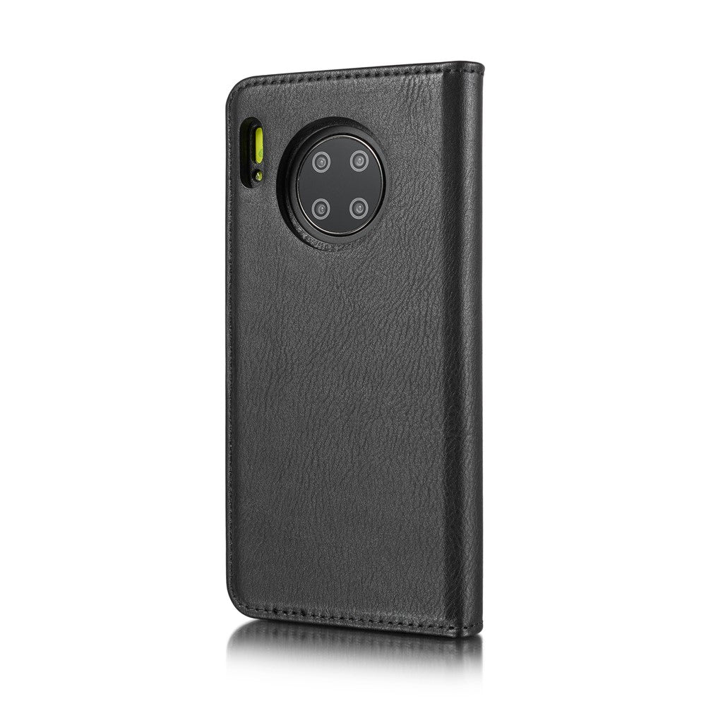 DG.MING Avtagbart 2-i-1-plånboksfodral i splitterläder + PC-bakstycke för Huawei Mate 30 Pro