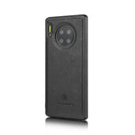 DG.MING Avtagbart 2-i-1-plånboksfodral i splitterläder + PC-bakstycke för Huawei Mate 30 Pro