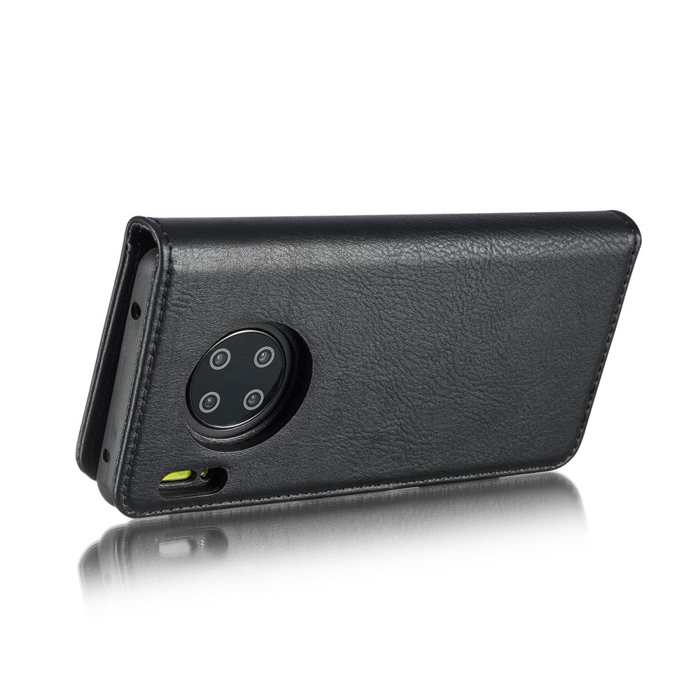DG.MING Avtagbart 2-i-1-plånboksfodral i splitterläder + PC-bakstycke för Huawei Mate 30 Pro