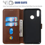 Classic Wallet Leather Stand Phone Protective Cover for Huawei Y7 (2019) / Enjoy 9 / Y7 Pro (2019)