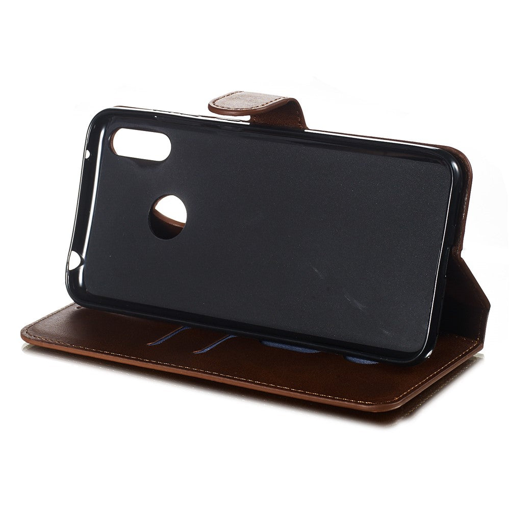 Classic Wallet Leather Stand Phone Protective Cover for Huawei Y7 (2019) / Enjoy 9 / Y7 Pro (2019)