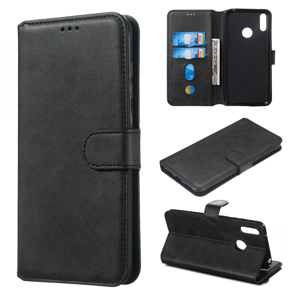 Classic Wallet Leather Stand Phone Protective Cover for Huawei Y7 (2019) / Enjoy 9 / Y7 Pro (2019)