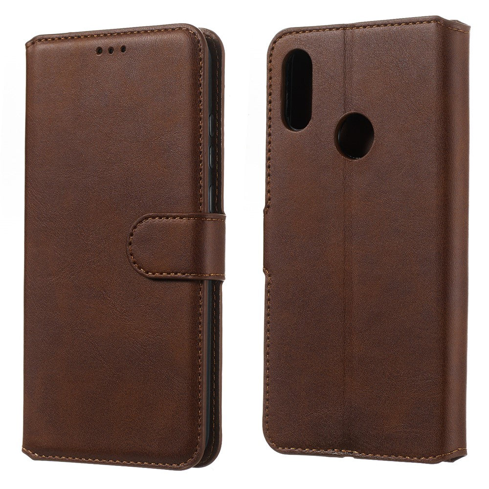Classic Wallet Leather Stand Phone Protective Cover for Huawei Y6 (2019, with Fingerprint Sensor) / Honor 8A
