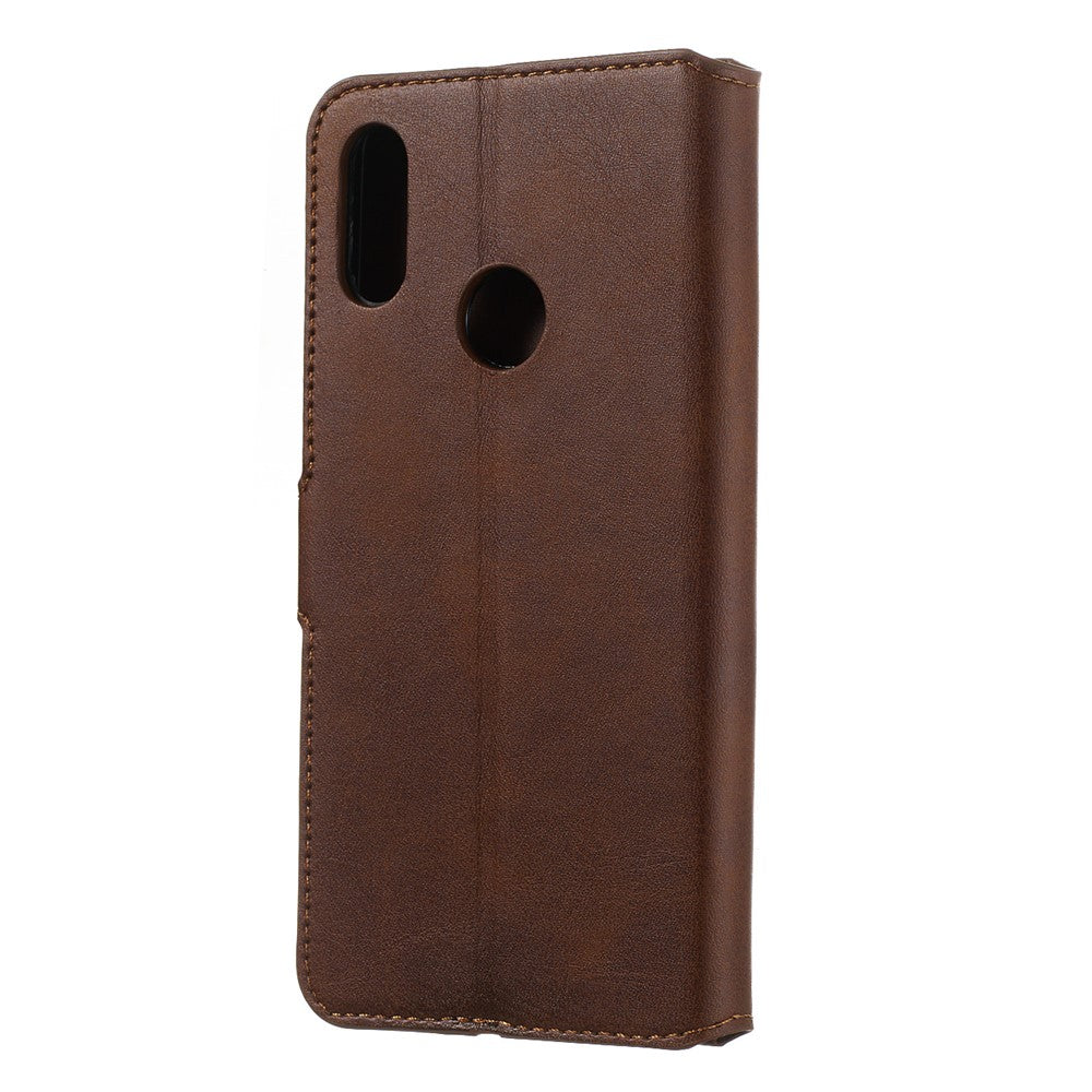 Classic Wallet Leather Stand Phone Protective Cover for Huawei Y6 (2019, with Fingerprint Sensor) / Honor 8A
