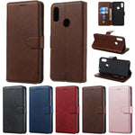 Classic Wallet Leather Stand Phone Protective Cover for Huawei Y6 (2019, with Fingerprint Sensor) / Honor 8A