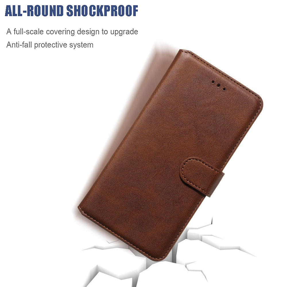 Classic Wallet Leather Stand Phone Protective Cover for Huawei Y6 (2019, with Fingerprint Sensor) / Honor 8A