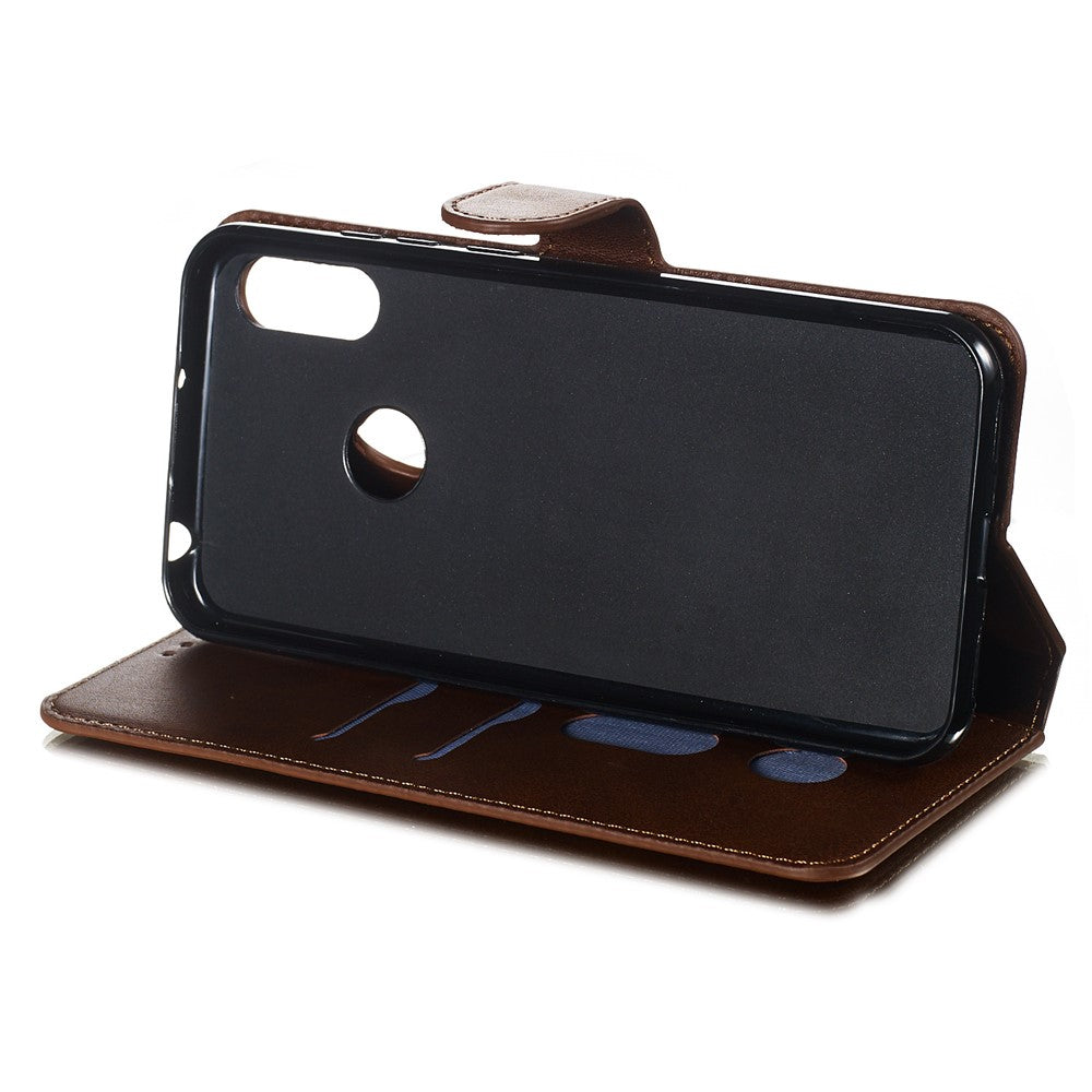 Classic Wallet Leather Stand Phone Protective Cover for Huawei Y6 (2019, with Fingerprint Sensor) / Honor 8A