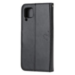 Huawei P40 Lite/nova 7i/nova 6 SE Imprint Tree Owl Läderplånboksfodral