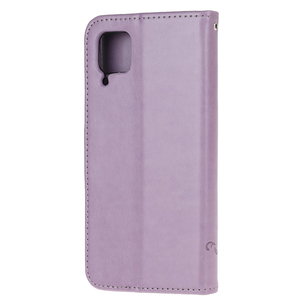 Läderfodral med fjärilsmönster och blommotiv för Huawei P40 Lite/nova 7i/nova 6 SE
