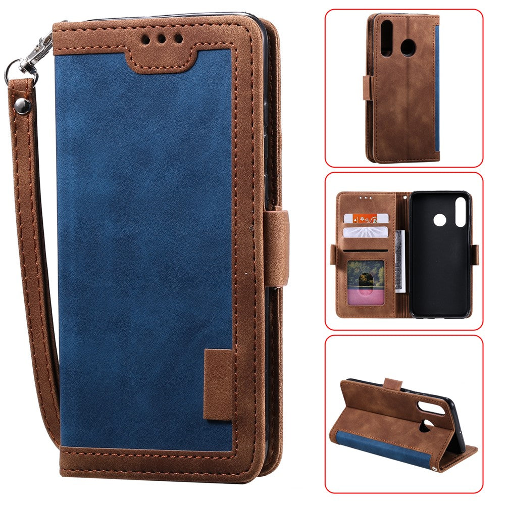Plånboksfodral i läder med vintage-design för Huawei Y7 (2019)