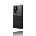 Med dubbla kortplatser i PU-läder och PC-skal för Huawei P40 Pro