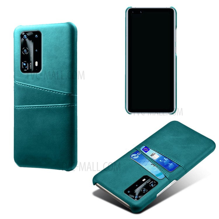 Med dubbla kortplatser i PU-läder och PC-skal för Huawei P40 Pro