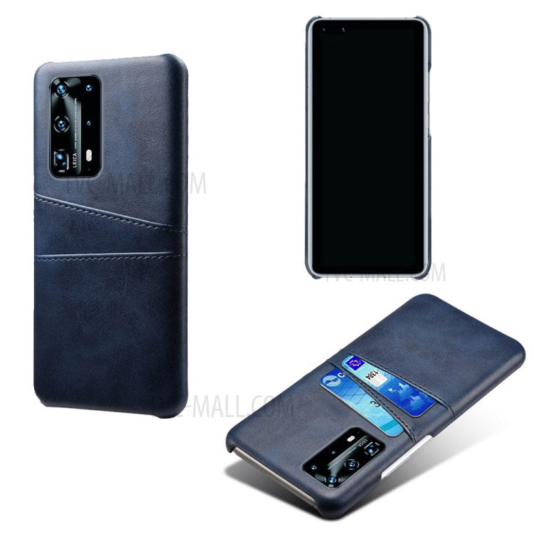 Med dubbla kortplatser i PU-läder och PC-skal för Huawei P40 Pro