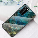 Marmorstruktur i härdat glas + PC + TPU hybridskal för Huawei P40 Pro