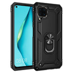 Med ringstöd Armor-skal PC TPU Combo-skydd för Huawei P40 lite/nova 6 SE/Nova 7i