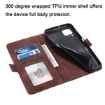 Retro Style Splicing Leather Wallet Cover Stand Phone Case for Huawei P40 lite/nova 6 SE/Nova 7i