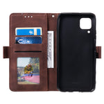 Retro Style Splicing Leather Foldable Phone Case for Huawei P40 lite/nova 6 SE/Nova 7i