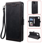 Retro Style Splicing Leather Foldable Phone Case for Huawei P40 lite/nova 6 SE/Nova 7i