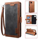 Retro Style Splicing Leather Foldable Phone Case for Huawei P40 lite/nova 6 SE/Nova 7i