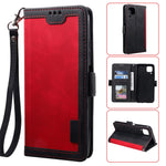 Retro Style Splicing Leather Wallet Cover Stand Phone Case for Huawei P40 lite/nova 6 SE/Nova 7i