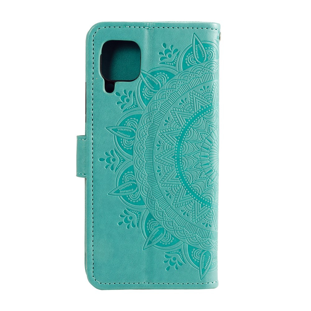 Läderfodral med tryckmönster och blommotiv för Huawei P40 lite/nova 7i/nova 6 SE