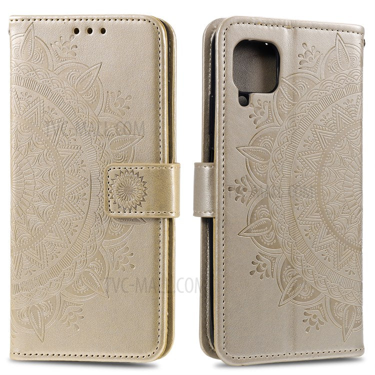 Läderfodral med tryckmönster och blommotiv för Huawei P40 lite/nova 7i/nova 6 SE