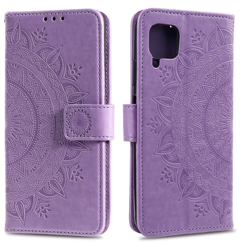 Läderfodral med tryckmönster och blommotiv för Huawei P40 lite/nova 7i/nova 6 SE