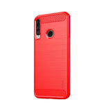 MOFI Borstad TPU Kolfiber Mobilmobilskal för Huawei P40 lite E/Honor 9C/Y7p