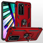 Ring Kickstand Armor-skal PC TPU Combo Mobilskal för Huawei P40 Pro
