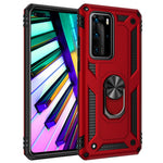 Ring Kickstand Armor Skal PC TPU Combo Mobilskal för Huawei P40 Pro