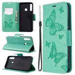 Läderfodral med fjärilsmotiv för Huawei P40 Lite E / Y7p