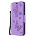 Läderfodral med fjärilsmotiv för Huawei P40 Lite E / Y7p