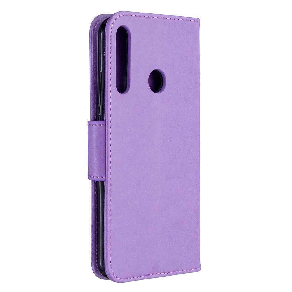 Läderfodral med fjärilsmotiv för Huawei P40 Lite E / Y7p
