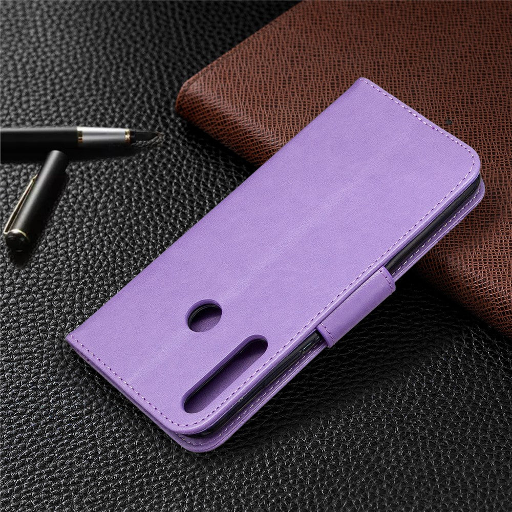 Läderfodral med fjärilsmotiv för Huawei P40 Lite E / Y7p