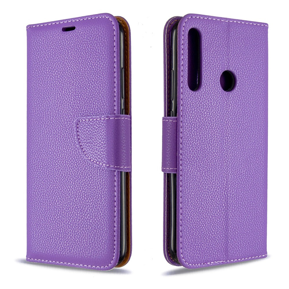 Litchi Skin Wallet Leather Phone Case with Strap for Huawei P40 lite E/Y7p/Honor 9C