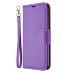 Litchi Skin Wallet Leather Phone Case with Strap for Huawei P40 lite E/Y7p/Honor 9C