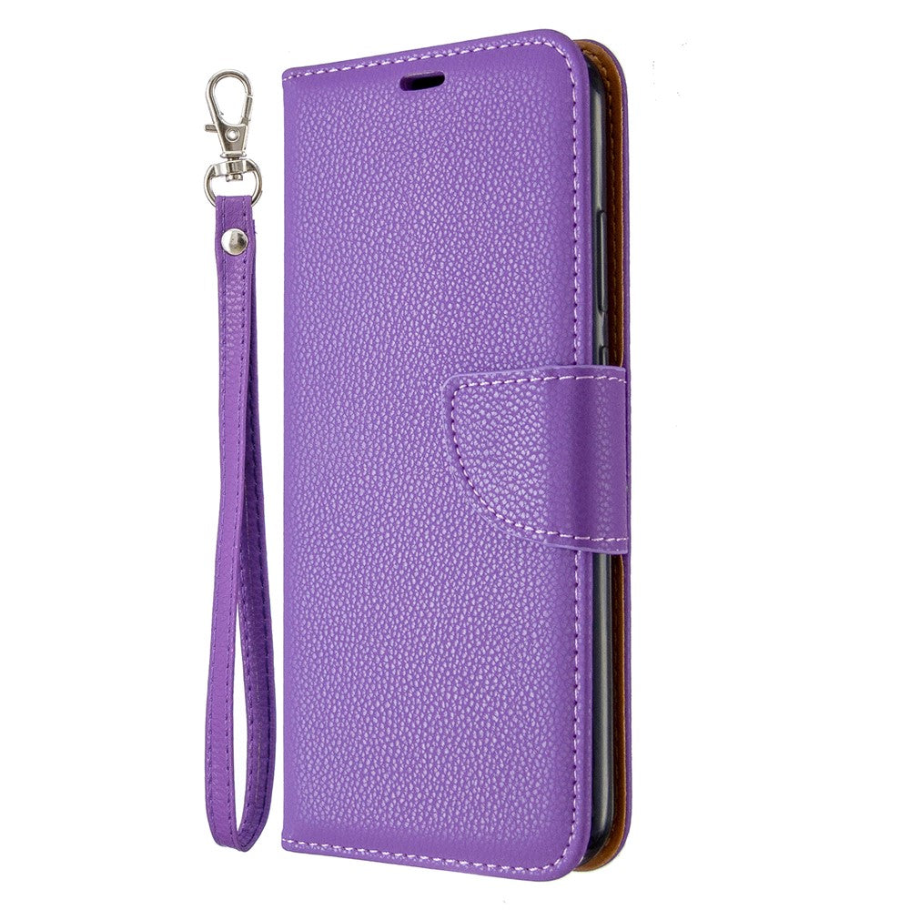 Litchi Skin Wallet Leather Phone Case with Strap for Huawei P40 lite E/Y7p/Honor 9C
