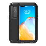 LOVE MEI Stötsäkert Silikon+Metall Mobilskal till Huawei P40 Pro