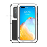 LOVE MEI Stötsäkert Silikon+Metall Mobilskal till Huawei P40 Pro