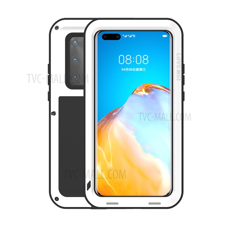 LOVE MEI Stötsäkert Silikon+Metall Mobilskal till Huawei P40 Pro