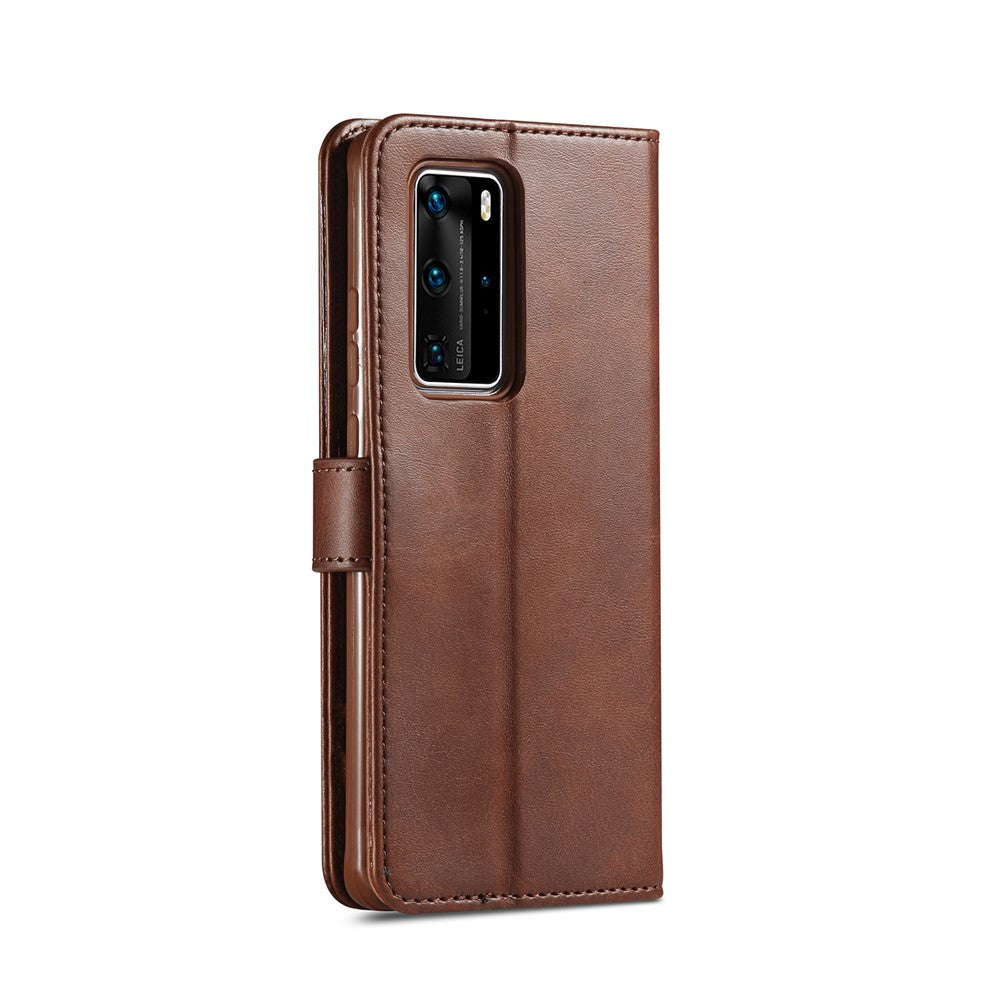 LC.IMEEKE Läderfodral med stativ till Huawei P40 Pro
