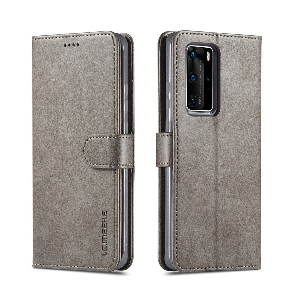 LC.IMEEKE Läderfodral med stativ till Huawei P40 Pro
