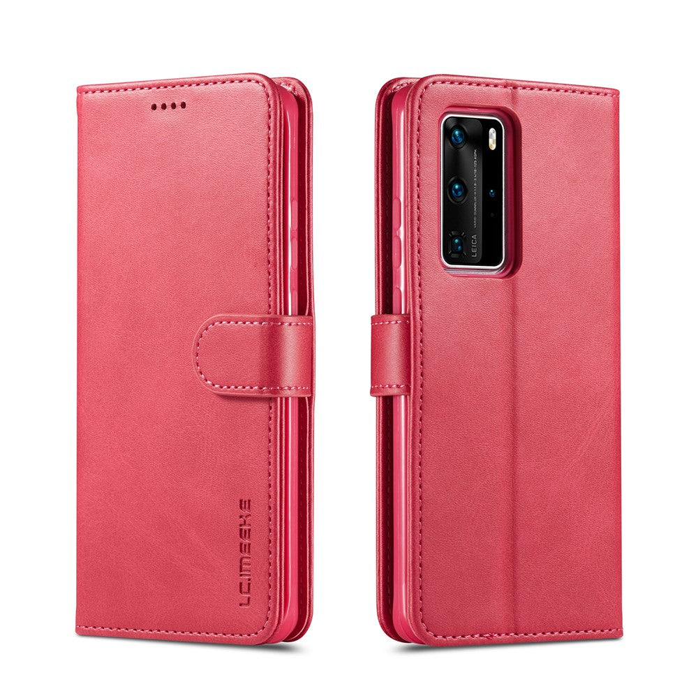 LC.IMEEKE Läderfodral med stativ till Huawei P40 Pro
