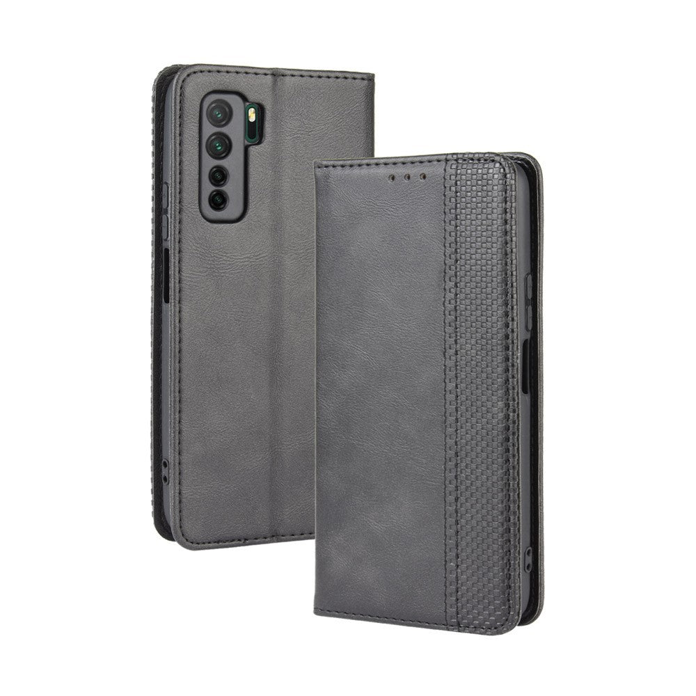 Auto-absorbed Retro Leather Flip Protective Cover for Huawei nova 7 SE/P40 lite 5G