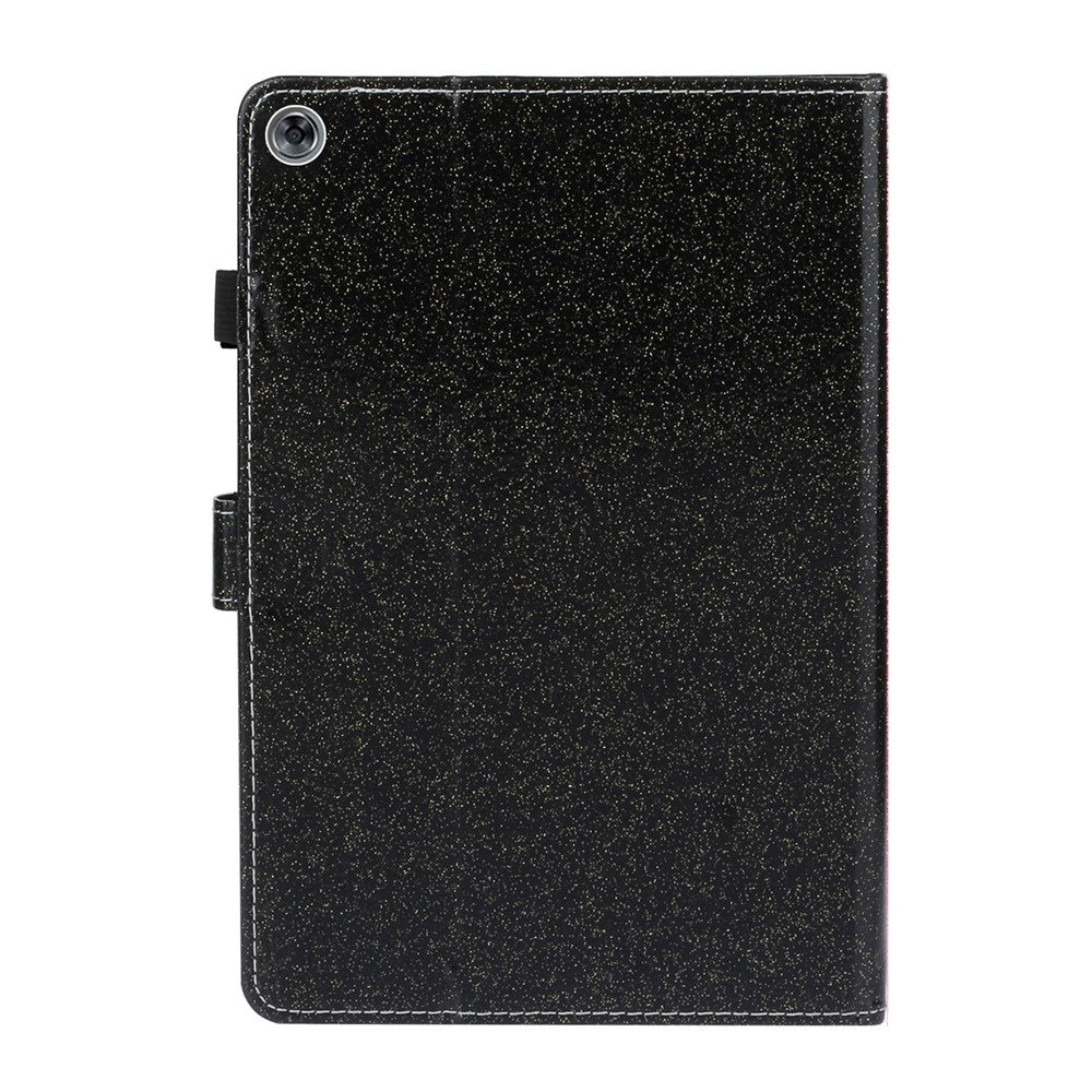 Glitter Powder Shiny Leather Smart Case with Card Slots for Huawei MediaPad M5 lite 10